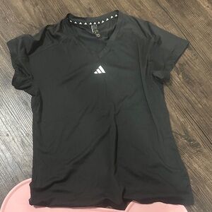 Adidas men’s Black Tee with White Logo